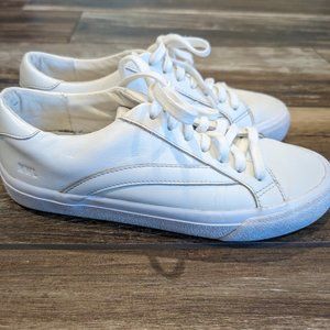 Madewell Sidewalk Low-Top Sneakers in Leather (size 6.5) White